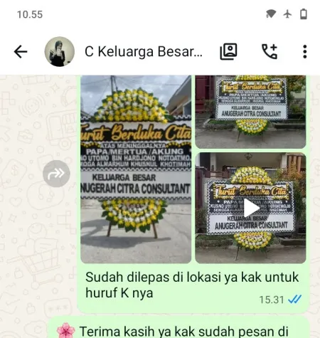 Pengiriman Papan Bunga Duka Wangandalem Brebes